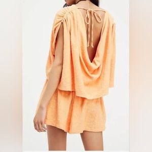 orange free people romper